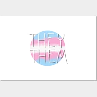 They/Them Trans Flag Posters and Art